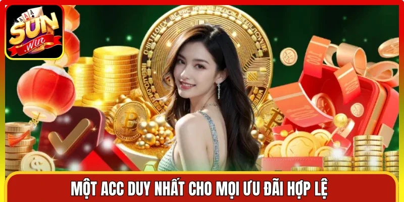 Một acc duy nhất cho mọi ưu đãi hợp lệ 